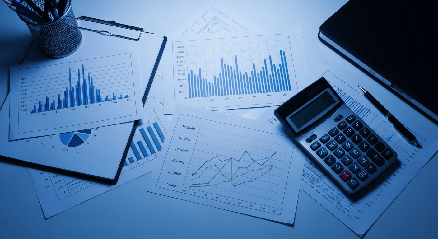 documentos de análise financeira sobre mesa de trabalho
