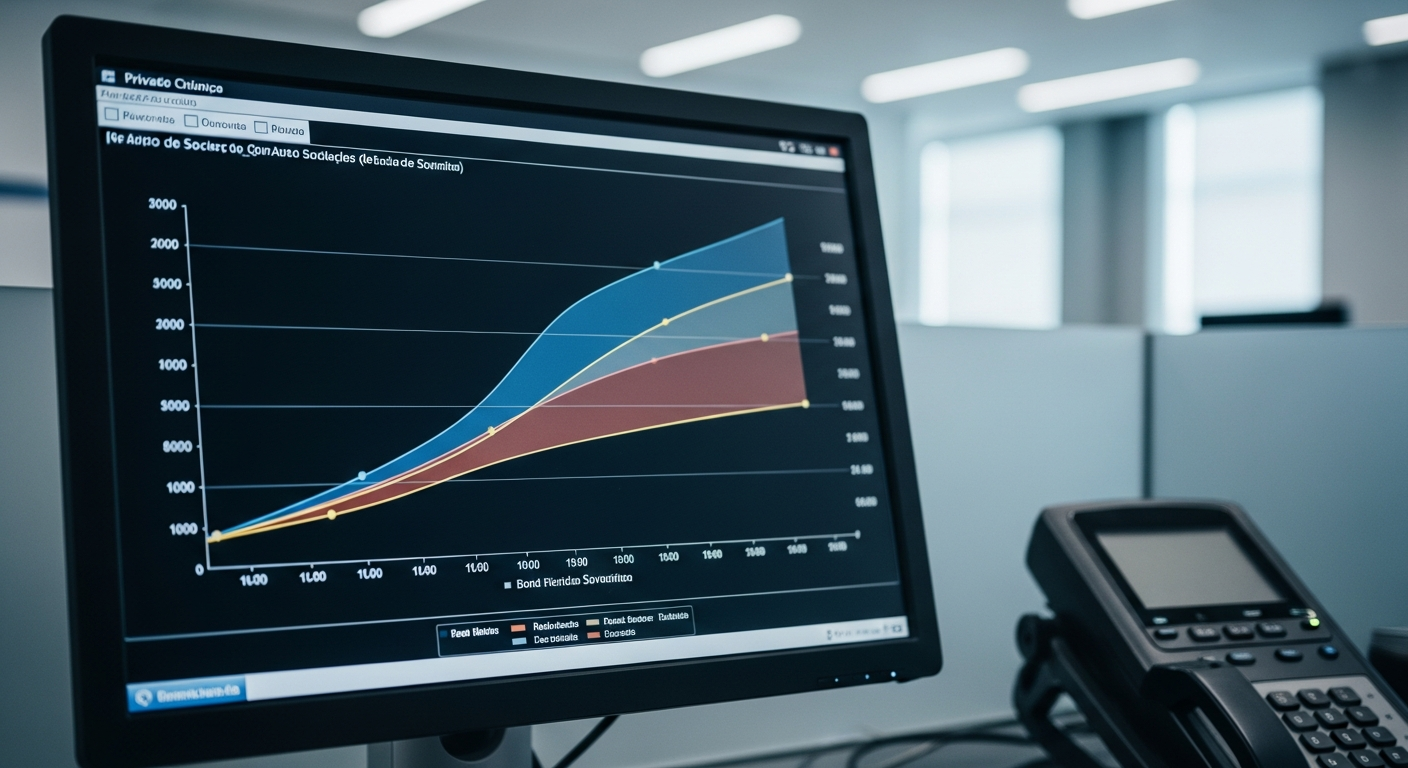 Monitor com curvas de yield de títulos soberanos de diferentes países