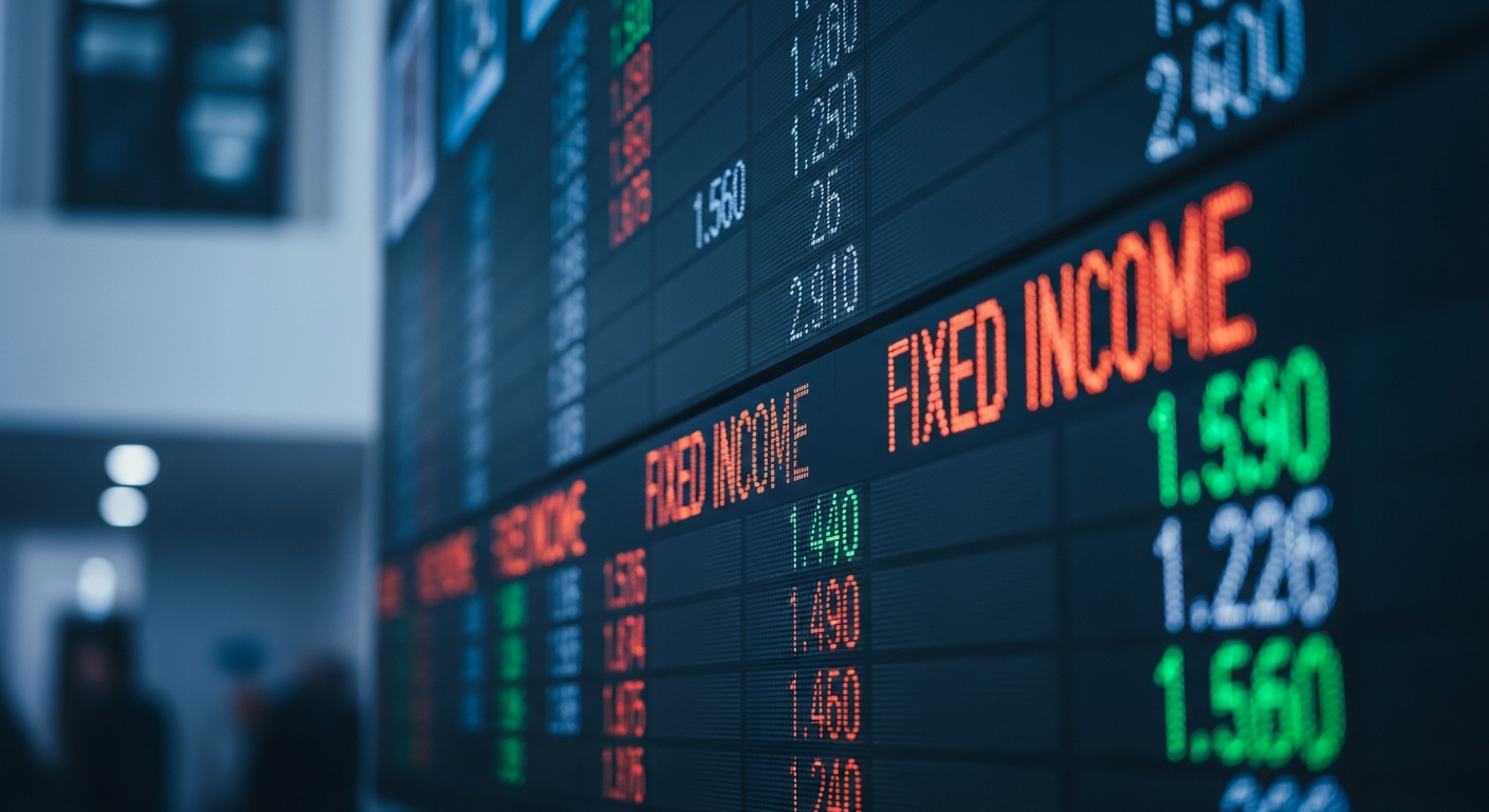 Painel de cotações da bolsa de valores com iluminação azul profissional